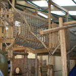 The tree house area for the over 5's with rope bridges and slides